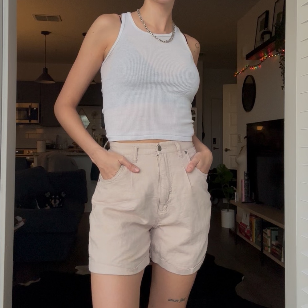 Vintage Linen Longline Shorts